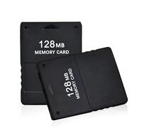 2 X Carte Mémoire 128 Mo pour Sony PlayStation 2 - Memory Card Noire pour Sauvegardes PS2 - Compatibles PS2 / PS2 Slim/PStwo - Pack Avantage - Straße Game