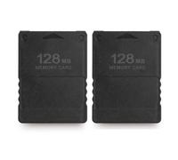 2 X Carte Mémoire Memory Card 128mo Noir Pour Console Ps2 Playstation2