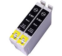 2 x Cartouche d'encre avec puce compatible Epson C13T08074011, T0807 pour imprimantes Stylus Photo P50, Stylus Photo PX660, Stylus Photo PX700W, Stylus Photo PX710W, Stylus Photo PX720WD, Stylus P