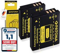 2 x CGA-S005 Battery 1000 mAh Compatible with Panasonic Lumix DMC-FC01 FX50 FX100 LX3 LX9 Leica DLUX 2 Fuji FinePix F20 F40 Pentax MX-1 S005 DMW-BCC12 BP-DC4 Fujifilm NP-70 Ricoh Caplio DB-B-