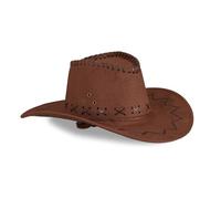 2 x Chapeau cowboy, Chapeau occidental, pour adulte, style far ouest, carnaval, chapeau de carnaval, marron foncé