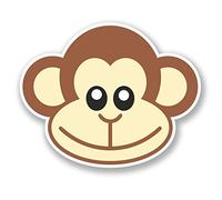 2 x Cheeky Monkey en vinyle autocollant pour ordinateur portable Voyage Bagage Voiture Panneau iPad Fun # 5469 - 10cm/100mm Wide