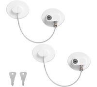 2 X Child Window Safety Locks With 4 Keys For Doors,Windows And Refrigerators,Drawers,Washing Machines,Focused On Child Safety
