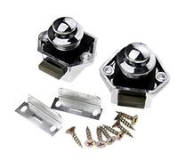 2 x Chrome Bouton poussoir Catch Verrou de porte 17-25 mm pour bateau Horsebox Camper Van