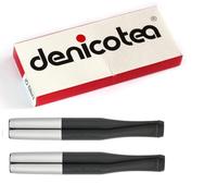 2 x cigarettes Denicotea noir/argent + 10 filtres
