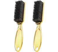 2 X Cleaning Brush,Blade Cleaning Brush,Nylon Nail Brush,Clipper,Barber Cleaning Brush,Hair Clipper Tool (Gold)