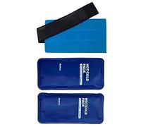 2 x compresses Froides et Chaudes + Housse réutilisable avec bande. Lot de 2 poche de gel: blessures sportives, récupération musculaire. Thérapie par le Chaud et le Froid - congélateur et micro-ondes.