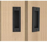 2 X Coquille de Porte Coulissante Noir Accès Shell Poignée Entrée des Chambres