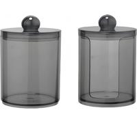 2 X Cotton Rod Storage Box,Cotton Rod Storage Box,Cotton Rod Storage,Makeup Remover Cotton Dispenser,Cotton Box,Makeup Remover Box For Dressing Table,Bathroom (Black,A)