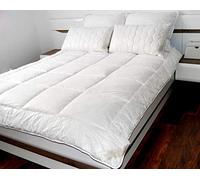 2 x Couette 4 Saisons Merino Duo Courtepoint Couette 220 x 240 cm Couette 250gr/m² + Couette 450 GR/m² Housse : 100% Coton, Garnissage : 100% Laine