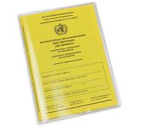 2 x Couverture de carte de vaccination - Étui de protection transparent pour carte de vaccination actuelle, fabriquée en Allemagne, indéchirable et parfaitement adaptée, couverture de carte de