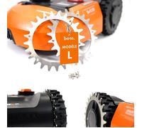 2 X Crampons En Acier Inoxydable De Qualité Supérieure Pour Worx Landroid L & Vision + 12 X Vis En Acier Inoxydable - Amélioration