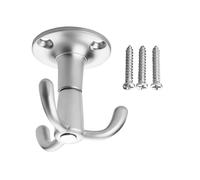2 x Crochet Tournant TROMSO Triple Finition Acier Inox opaque 53 x 50 mm Base Ø 40 mm Entraxe 25 mm Aluminium Patère
