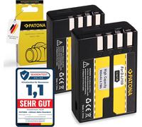 2 x D-Li109 Replacement Battery for Pentax Li109, Li-109, 900 mAh, 7.4 V Li-Ion, Compatible with Pentax K-R, K-30, K-50, K-70, K-500, K-2, K-S2, K-S1