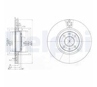 2 x DELPHI BG2407 Disque de frein pour ABARTH,ALFA ROMEO,FIAT,LANCIA