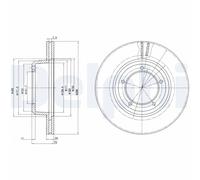 2 x DELPHI BG2612C Disque de frein pour LAND ROVER