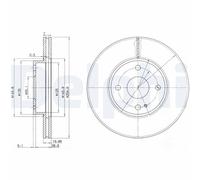 2 x DELPHI BG3393 Disque de frein pour MAZDA