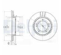 2 x DELPHI BG3587 Disque de frein pour SUZUKI