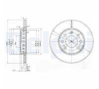 2 x DELPHI BG3658 Disque de frein pour AUDI,VW
