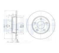 2x Disque de frein DELPHI BG3671 convient pour AUDI