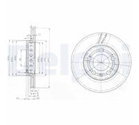 DELPHI BG3695 Disque de frein