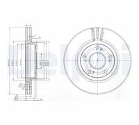 DELPHI BG3977 Disque de frein