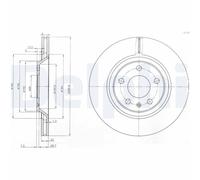 2 x DELPHI BG3997 Disque de frein pour AUDI