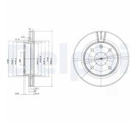 2 x DELPHI BG4003 Disque de frein pour BUICK (SGM),CHEVROLET,DAEWOO