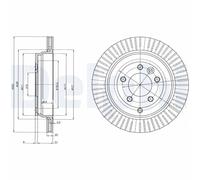 2 x DELPHI BG4020C Disque de frein pour LAND ROVER