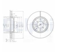 2 x DELPHI BG4049C Disque de frein pour OPEL,SUZUKI,VAUXHALL