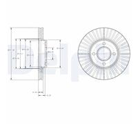 2 x DELPHI BG4117 Disque de frein pour FORD