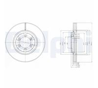 Disque de frein DELPHI BG4133 avant, ventilé, 2 pièce