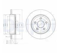 2 x DELPHI BG4160 Disque de frein pour JEEP