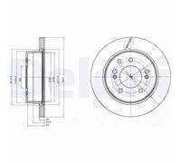 2 x DELPHI BG4273 Disque de frein pour SSANGYONG
