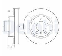 2 x DELPHI BG4561C Disque de frein pour MINI