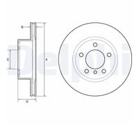 2 x DELPHI BG4645C Disque de frein pour BMW