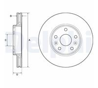 2 x DELPHI BG4667C Disque de frein pour RENAULT