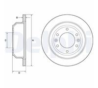 2 x DELPHI BG4692C Disque de frein pour HYUNDAI