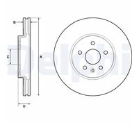 2 x DELPHI BG4710C Disque de frein pour BUICK (SGM),CHEVROLET,CHEVROLET (SGM),OP