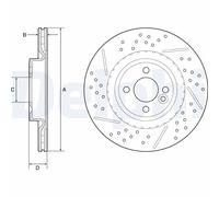 Delphi Disque de frein BG4789C ventilé – Jeu de 2 pour MINI MINI MINI Roadster