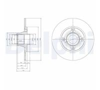2 x DELPHI BG9033RS Disque de frein pour RENAULT