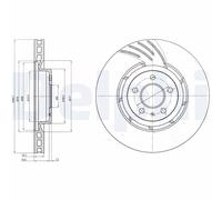 2 x DELPHI BG9052 Disque de frein pour AUDI