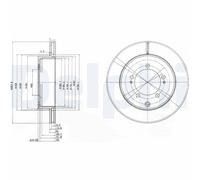 2 x DELPHI BG9849 Disque de frein pour MITSUBISHI