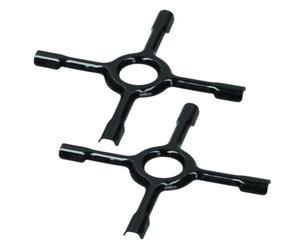 2 x Dessous de Plat Réducteur de Plaque à Gaz Fonte Moka - Compatible Indesit - 150 x 150 mm