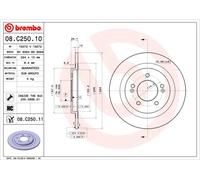2 X Disque De Frein D'Axe Arrière Pour HYUNDAI KIA CEE'D I30 PRO CEE'D