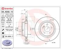 2 X Disque De Frein D'Axe Arrière Pour MERCEDES-BENZ MERCEDES-BENZ (BBDC) CLASSE