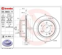 2 X Disque De Frein D'Axe Arrière Pour MITSUBISHI PAJERO SPORT