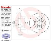 2 X Disque De Frein D'Axe Arrière Pour PEUGEOT PEUGEOT (DF-PSA) 508 508 SW