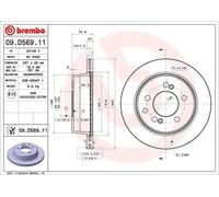 2 X Disque De Frein D'Axe Arrière Pour SSANGYONG KYRON REXTON / REXTON II REXTON
