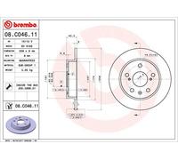 2 X Disque De Frein D'Axe Arrière Pour SUZUKI SUZUKI (CHANGAN) S-CROSS SWIFT SX4